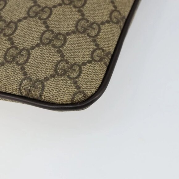 GUCCI GG Supreme Shoulder Bag PVC Beige Gold 201538 Auth yk19709 - Picture 4 of 16